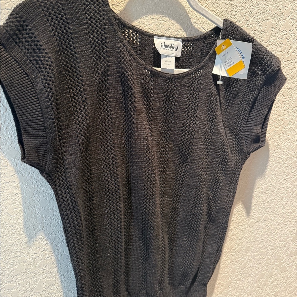 Vintage Deadstock Made in USA Black Cotton  - Medium
Jo Hardin Texas